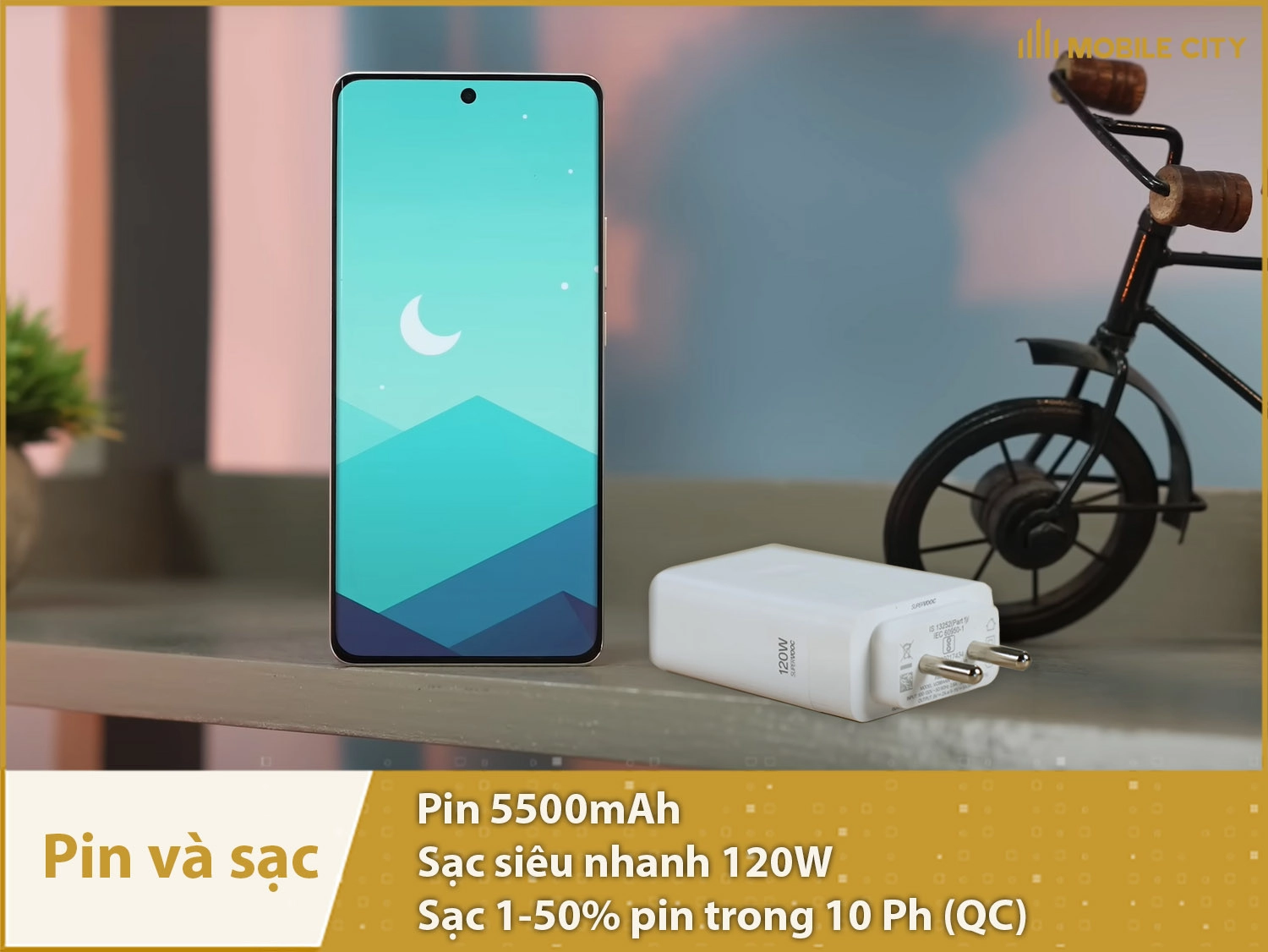 Pin trâu 5500mAh, sạc siêu nhanh 120W