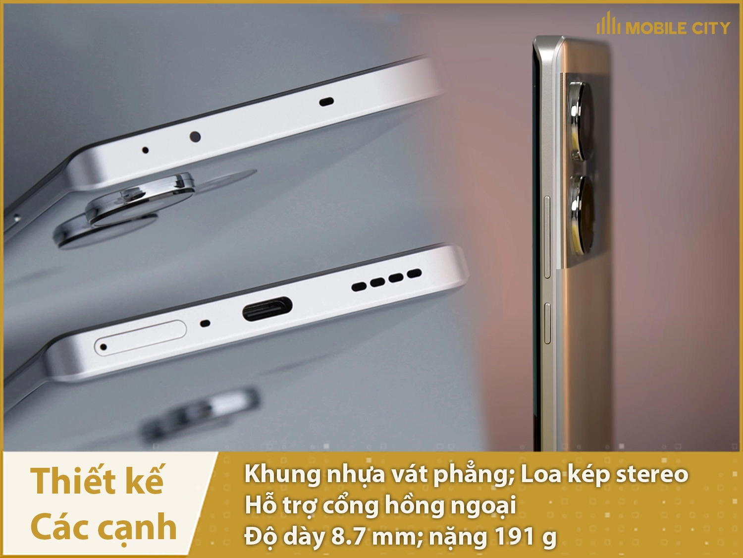 Khung nhựa phẳng, độ dày 8,7mm; nặng 191g