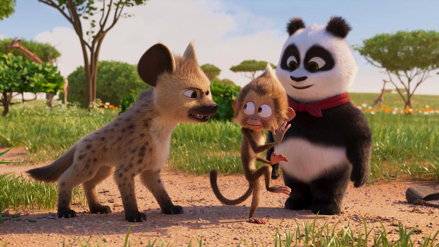 Review phim Panda Đại Náo Lãnh Địa Vua Sư Tử, Cảnh quay sống động của thảo nguyên châu Phi