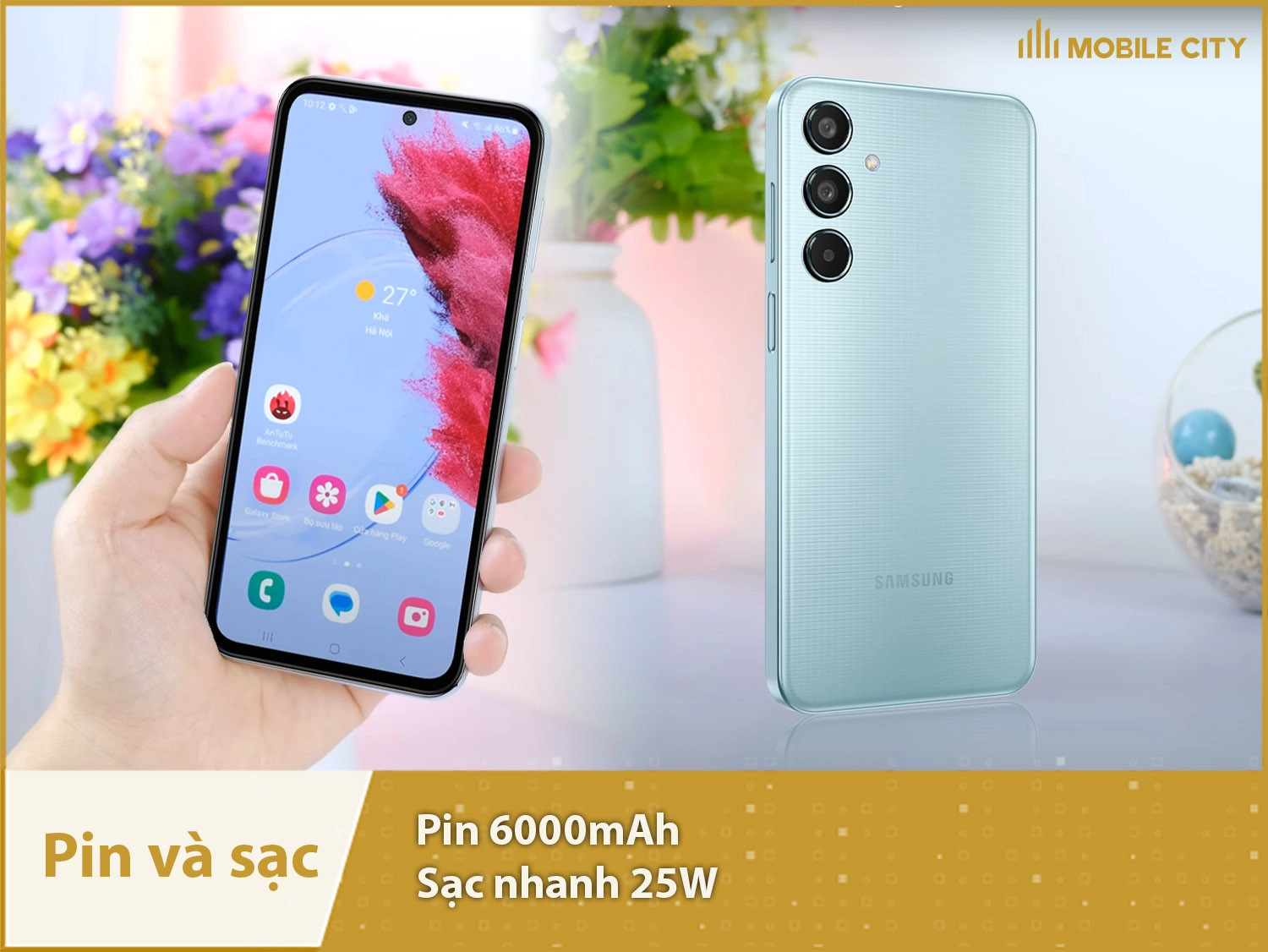 Pin khủng 6000mAh, sạc nhanh 25W