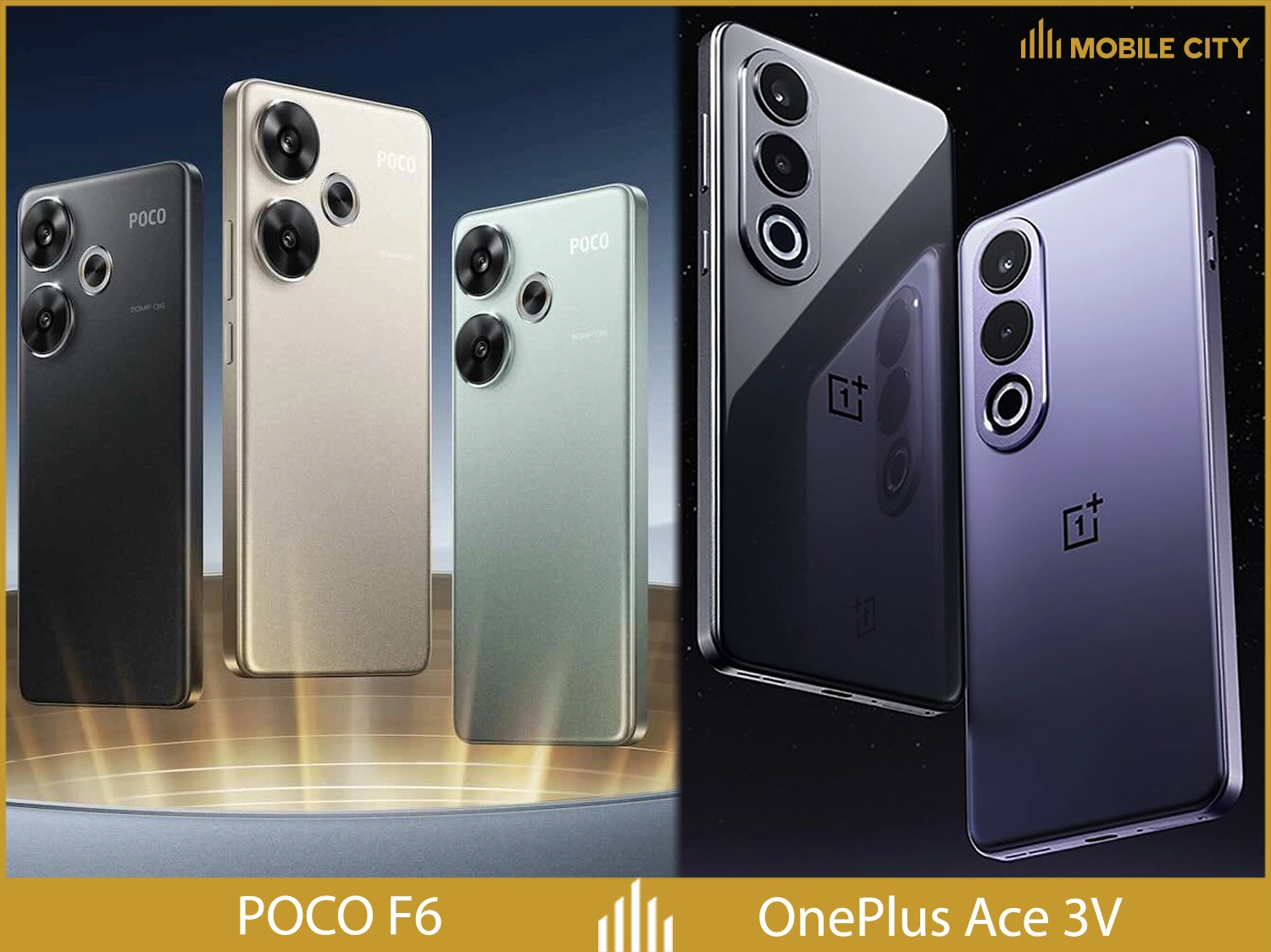 So sánh màu sắc POCO F6 vs OnePlus Ace 3V