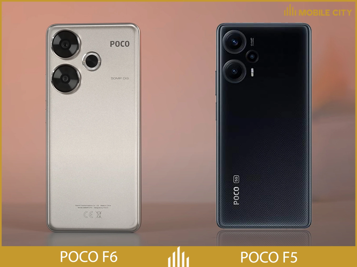 So sánh thiết kế mặt lưng POCO F6 vs POCO F5