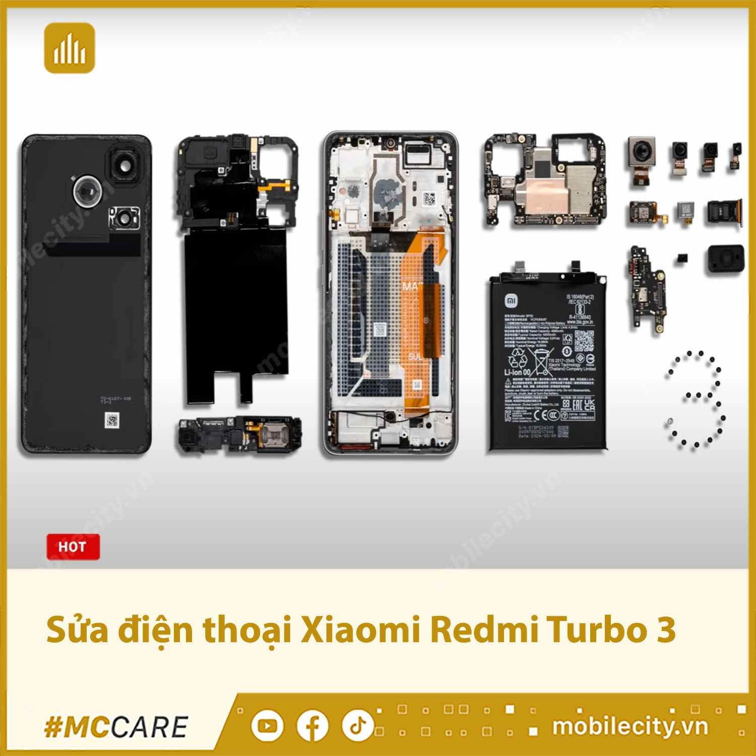 Sửa điện thoại Xiaomi Redmi Turbo 3