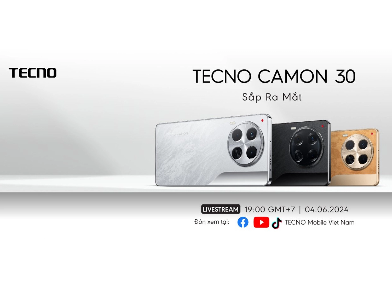 Tecno CAMON 30 ra mắt ngày 4 tháng 6