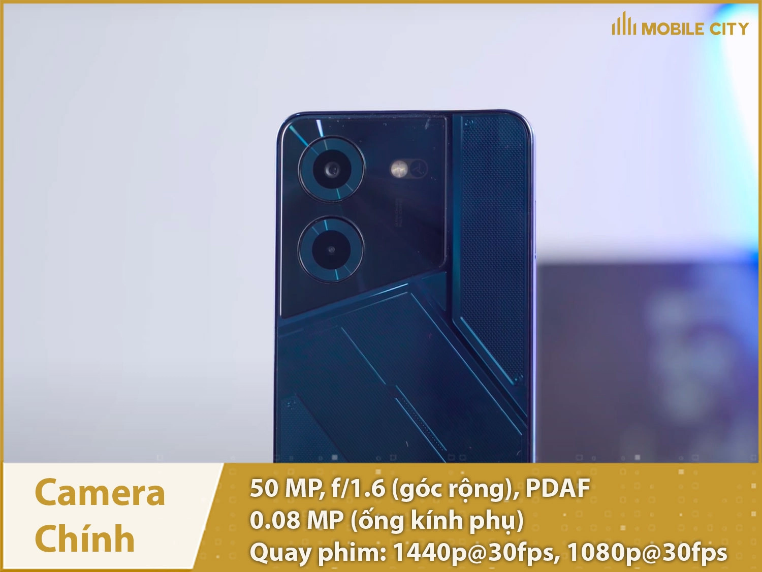 Camera AI 50MP, quay phim 2K sắc nét