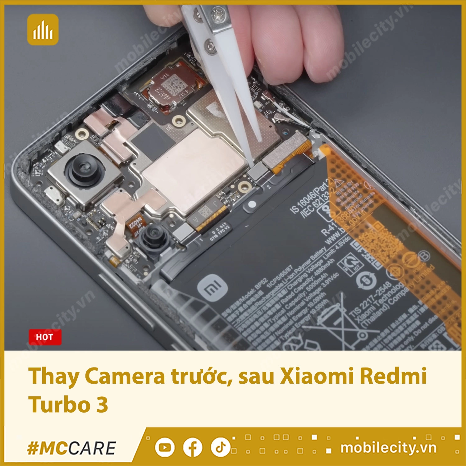 Thay Camera trước, sau Xiaomi Redmi Turbo 3