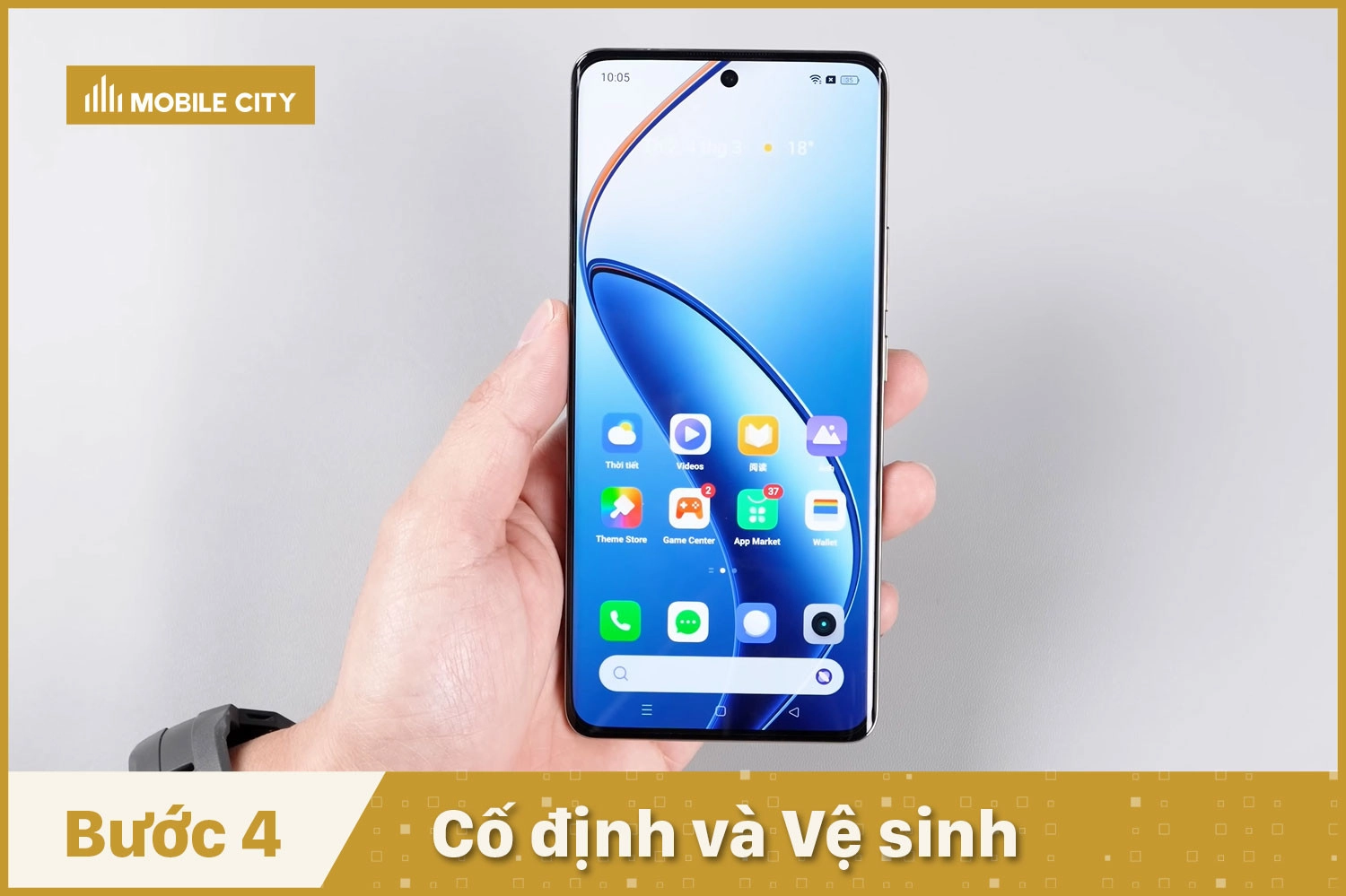 Thay màn hình Realme 12 Pro Plus, cố định và vệ sinh