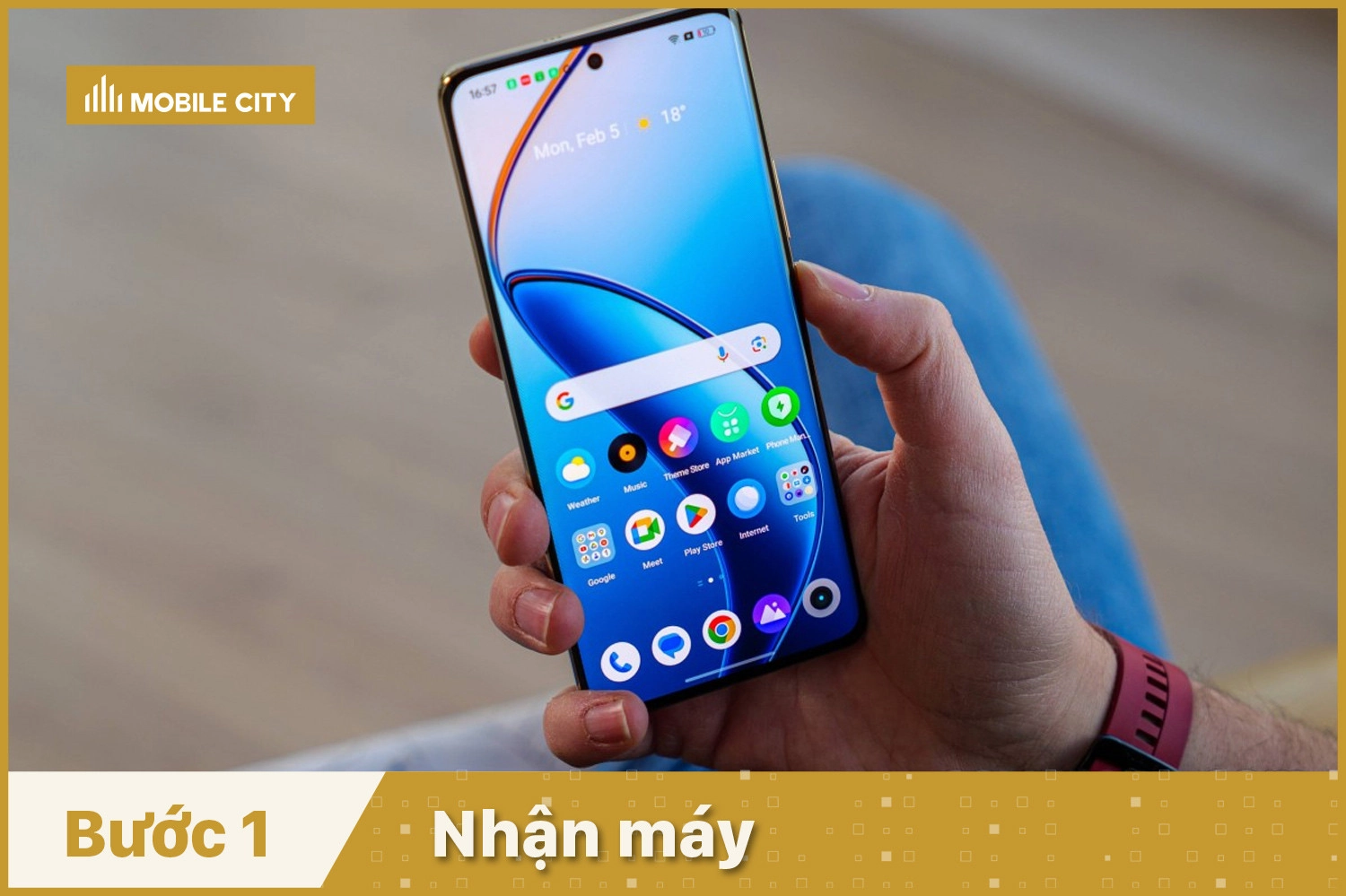 Ép kính Realme 12 Pro Plus, Nhận máy