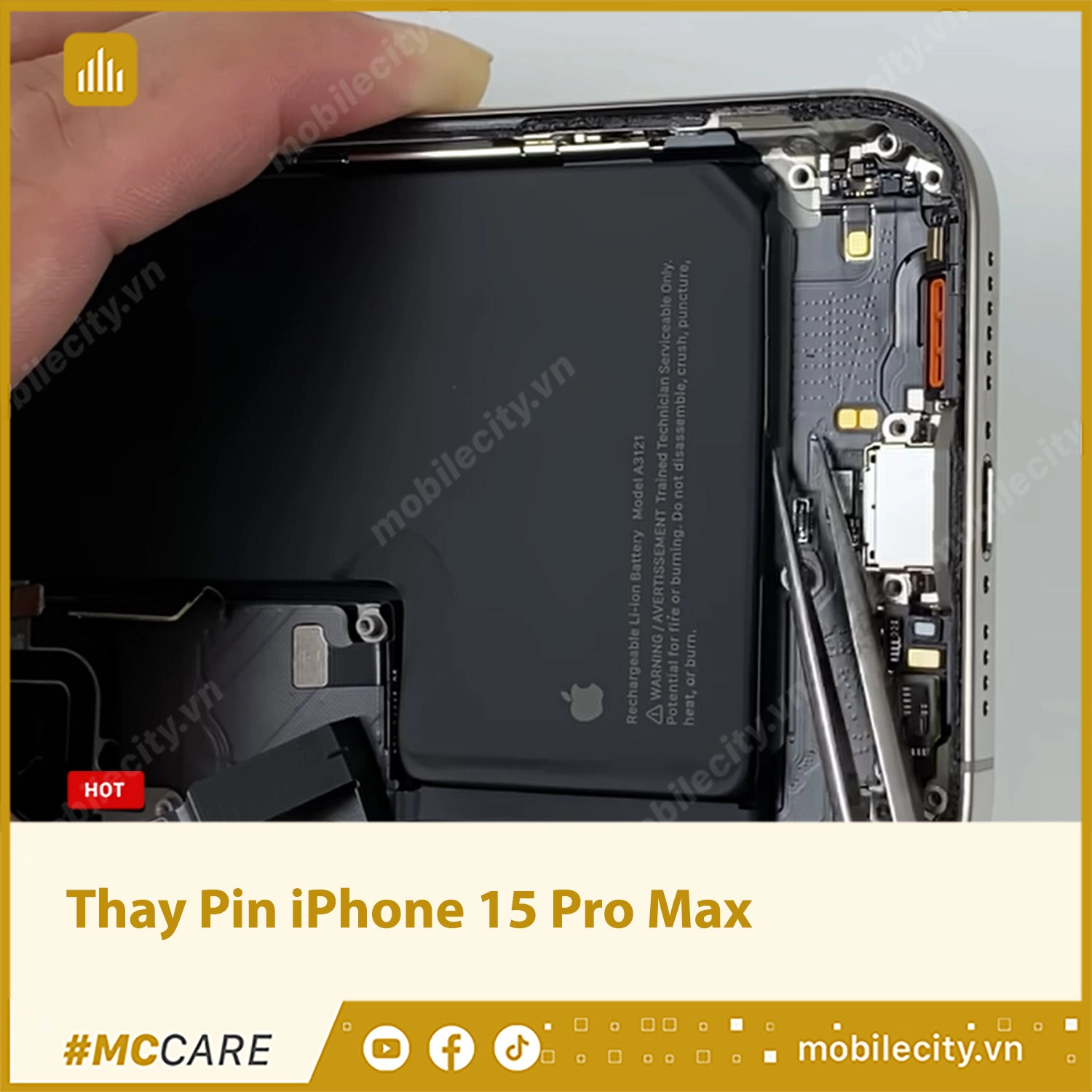 Thay Pin iPhone 15 Pro Max - Chính hãng