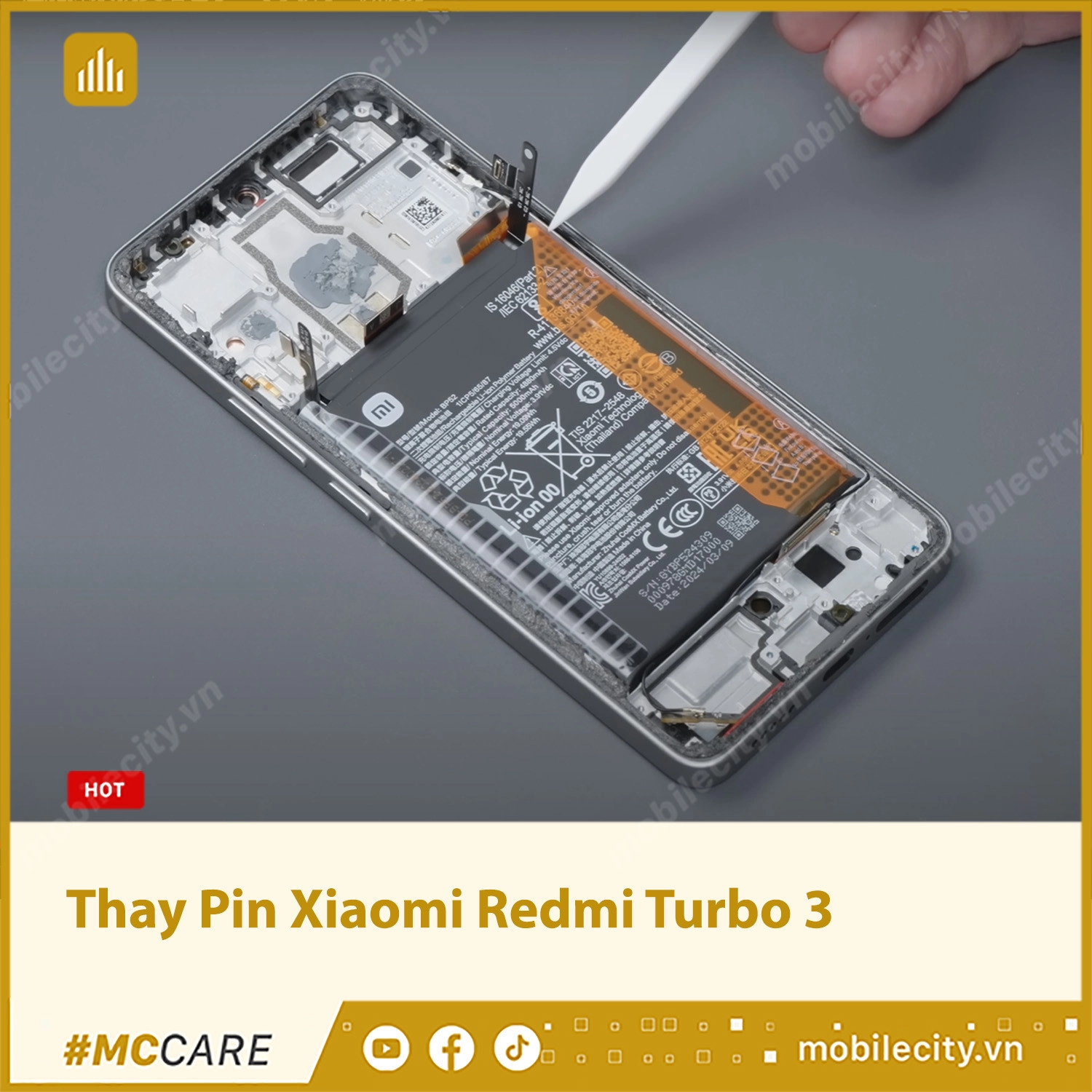 Thay Pin Xiaomi Redmi Turbo 3