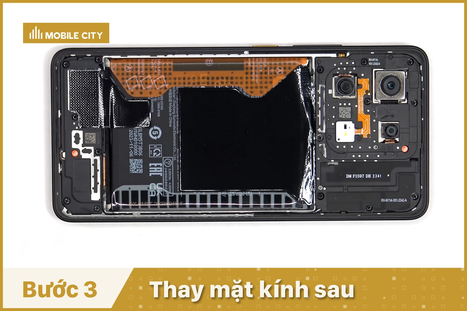 Thay mặt kính sau Xiaomi POCO F6 Pro, thay mặt kính sau