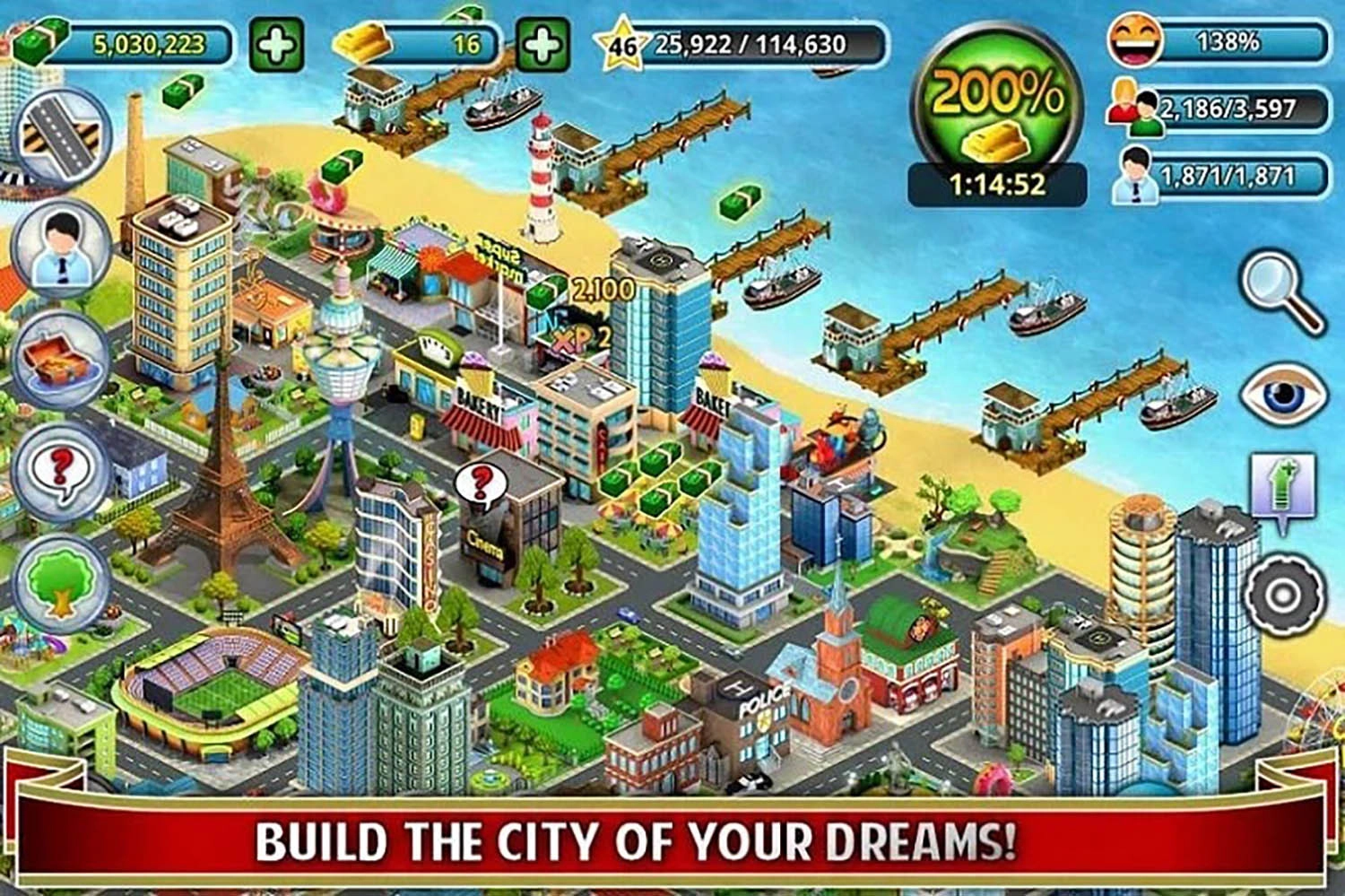 game xây nhà: Happy City