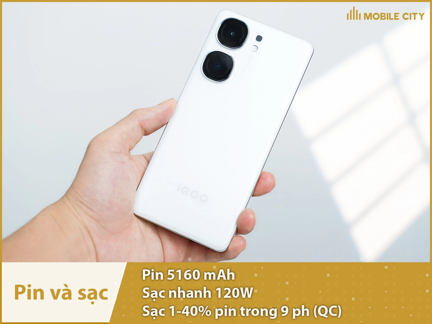 Pin 5160mAh, sạc siêu nhanh 120W