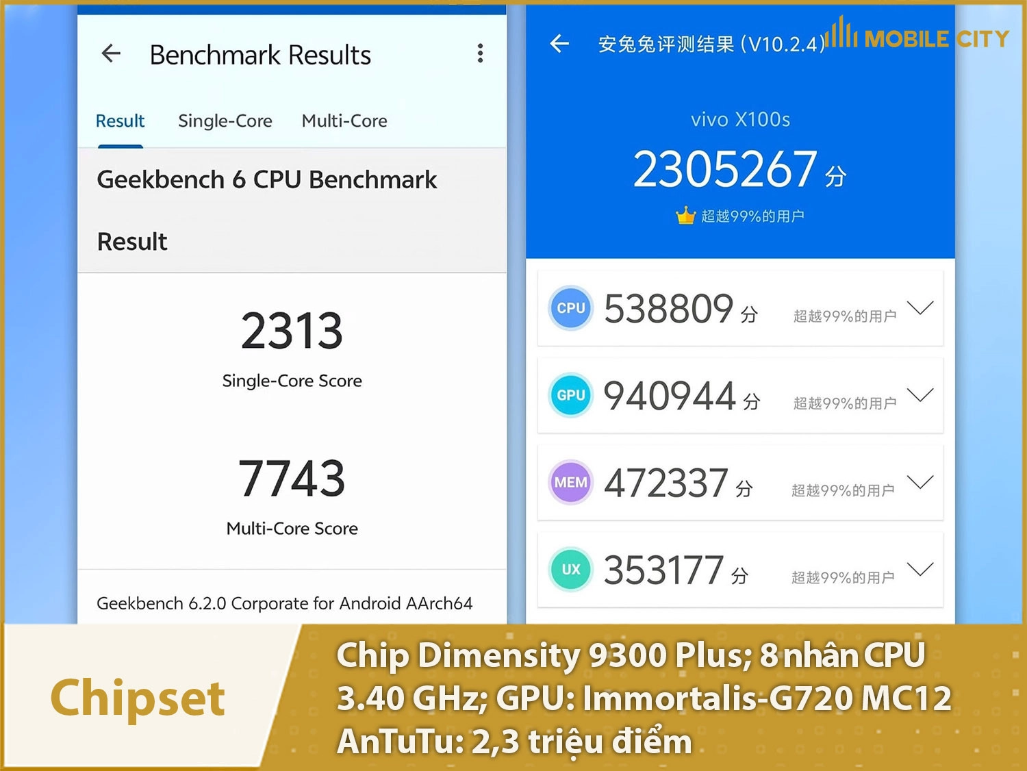 Chip Dimensity 9300 Plus siêu mạnh với hơn 2,3 triệu điểm AnTuTu