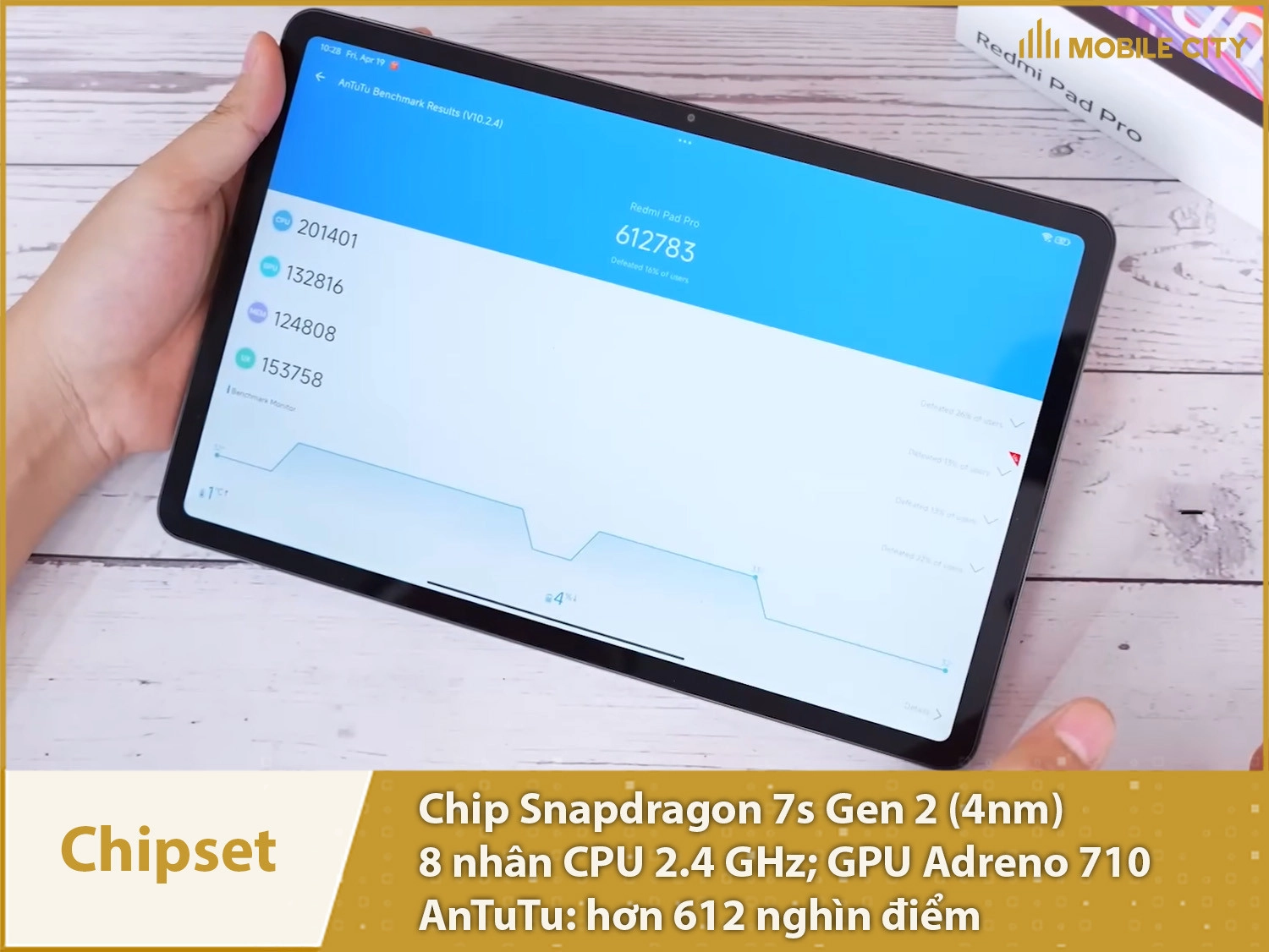 Chip Snapdragon 7S Gen 2 có điểm AnTuTu trên 612 nghìn điểm