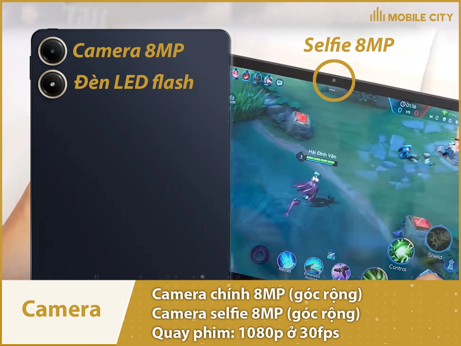 Camera 8MP đủ sắc nét, đáp ứng nhu cầu sử dụng cơ bản