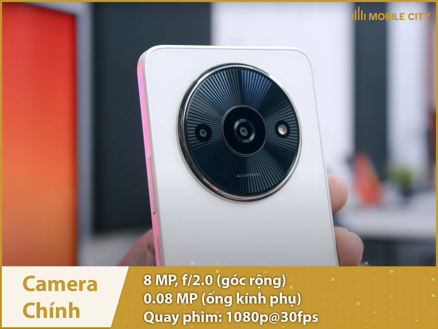 Camera 8MP sắc nét, quay phim 1080p