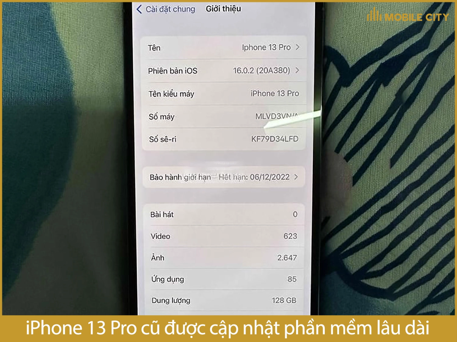 iPhone 13 Pro cũ hỗ trợ cập nhật phần mềm lâu dài