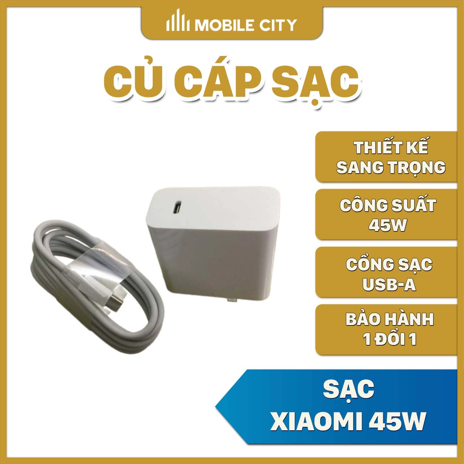 Củ cáp sạc Xiaomi 45W (Redmi K40, Redmi Note 11S, Note 11, Mi 11 Lite)