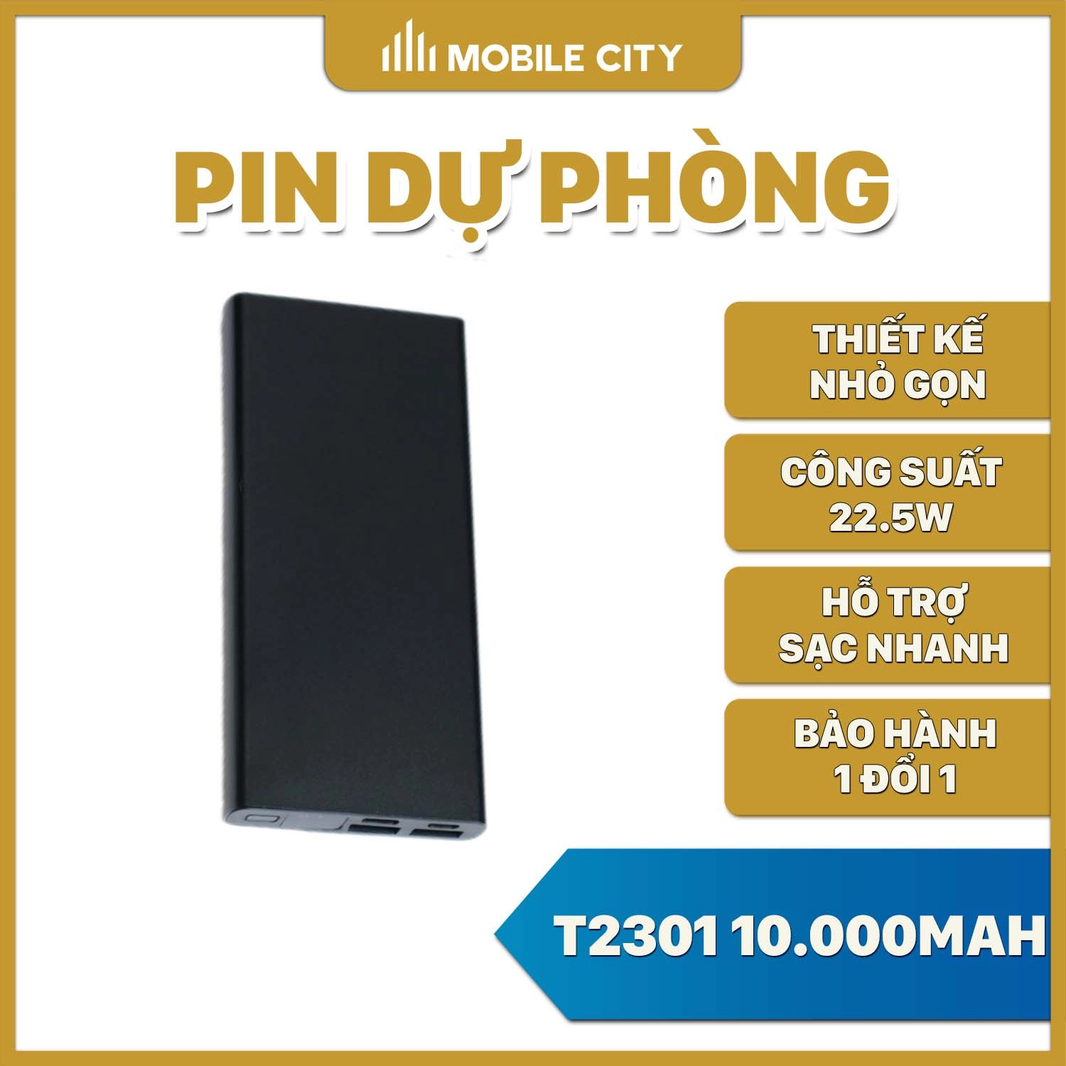 Pin dự phòng T2301 10.000mAh