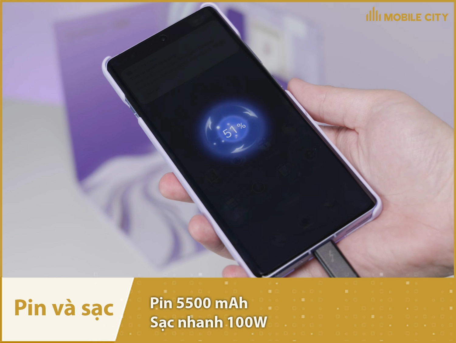 Pin trâu 5000mAh, sạc siêu nhanh 100W