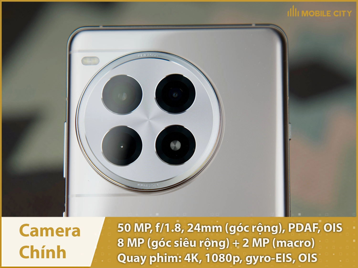 Camera chính 50MP; Quay phim 4K