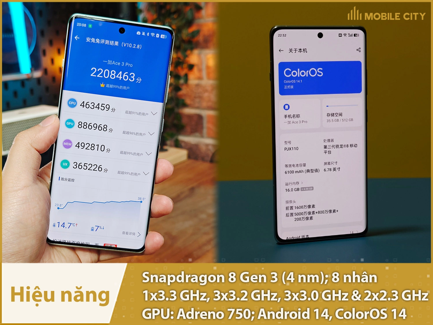 Hiệu năng siêu mạnh với chip Snapdragon 8 Gen 3