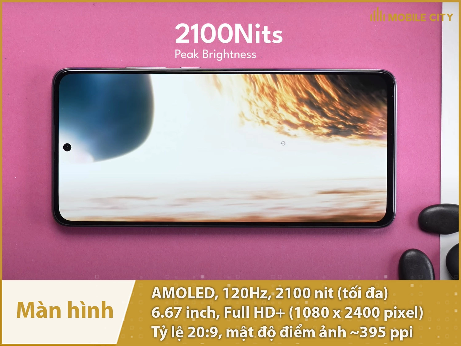 Nord CE 4 Lite có màn hình AMOLED 120Hz độ sáng 2100nit