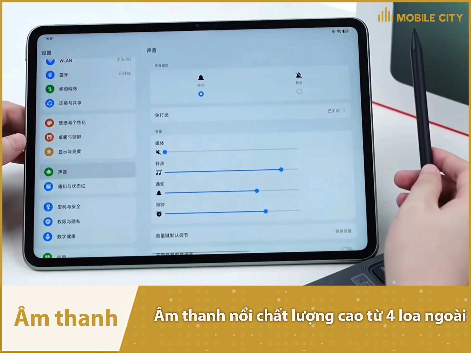 Âm thanh nổi chất lượng cao từ 4 loa ngoài