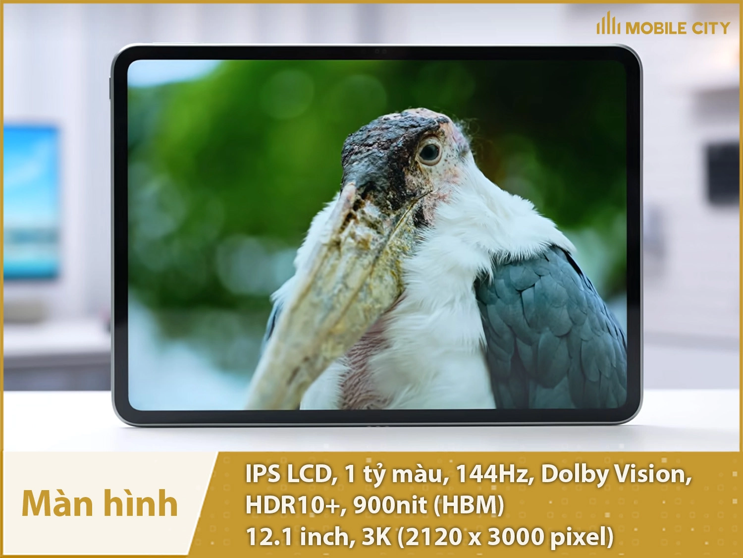 Màn hình 3K siêu nét, 144Hz siêu mượt