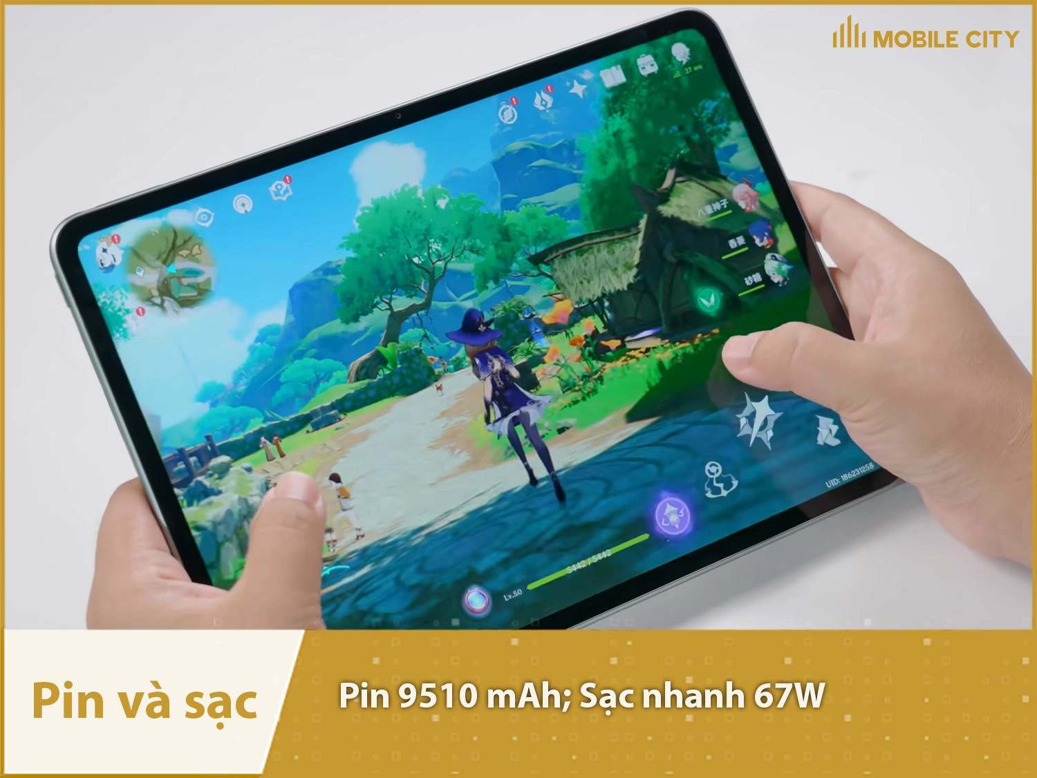 Pin lớn 9519mAh, sạc siêu nhanh 67W