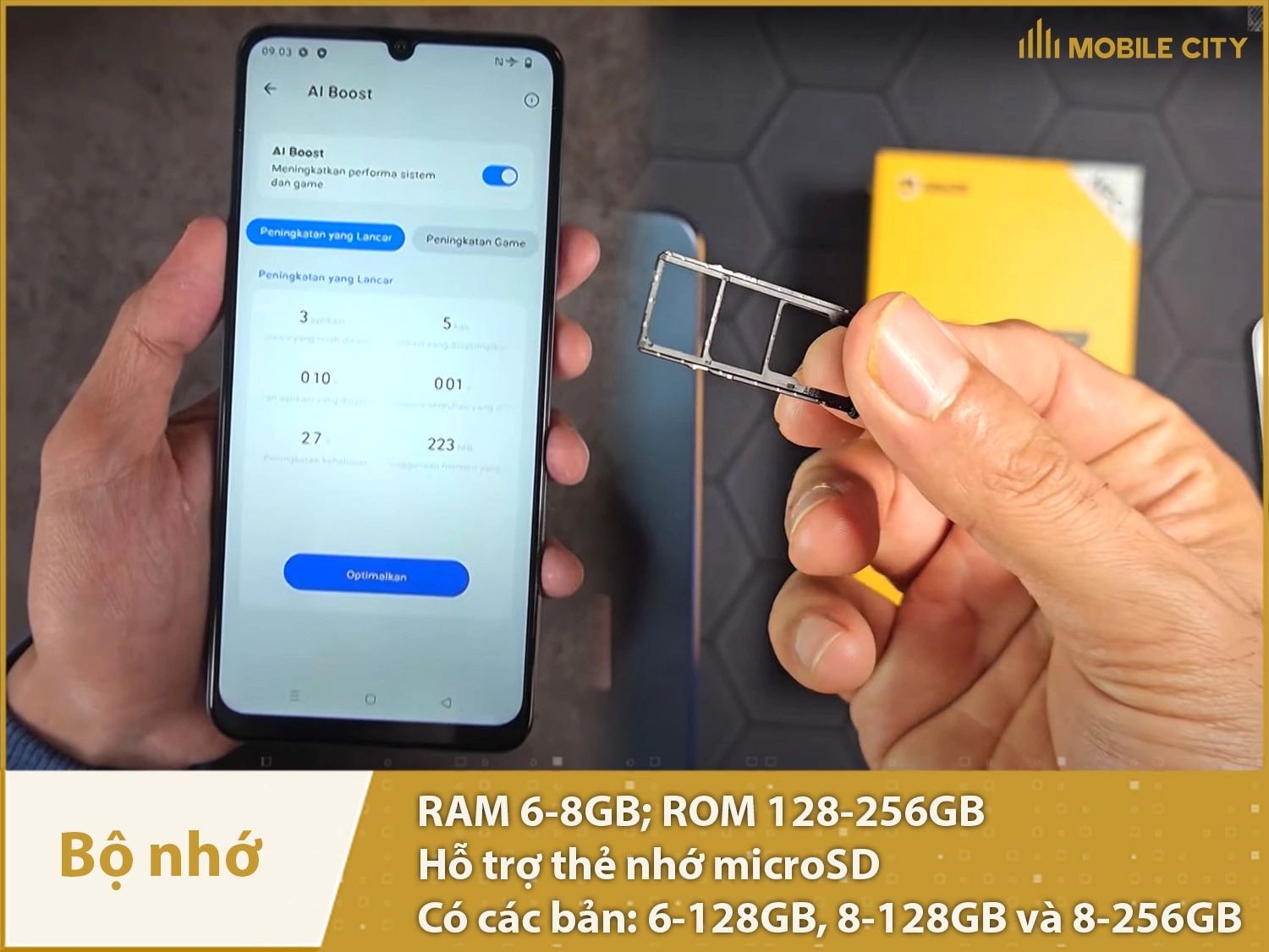 Realme C63 có RAM 6-8GB; ROM 128-256GB