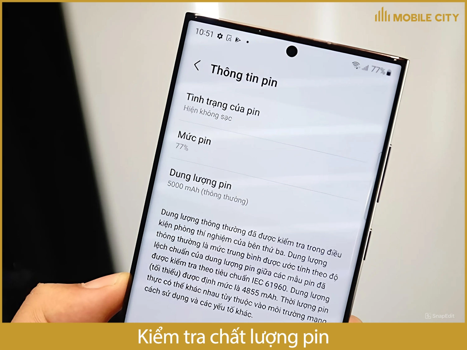  Kiểm tra chất lượng pin Galaxy S22 Ultra