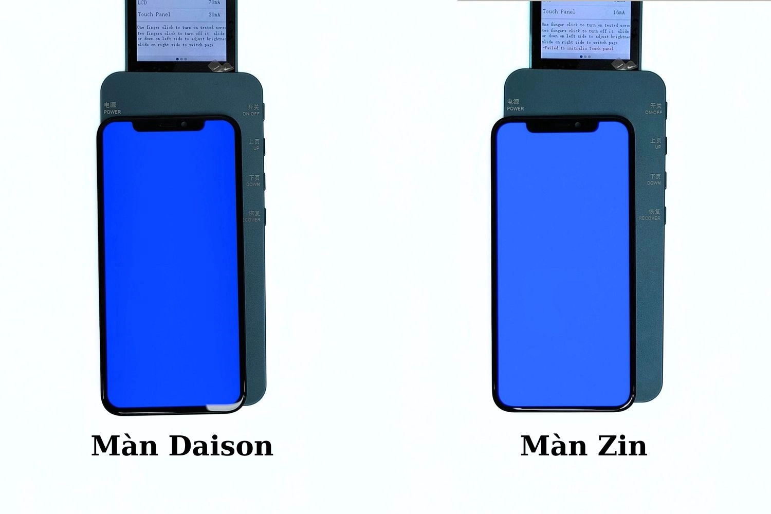 Thay màn hình Daison iPhone 11, Độ sáng trên màn hình Daison kém hơn so với màn hình Zin