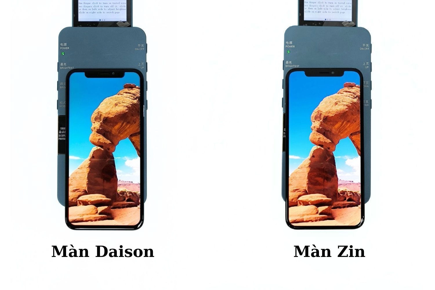 Thay màn hình Daison iPhone 11, Tone màu hiển thị trên màn hình Daison trầm hơn so với màn hình Chính hãng