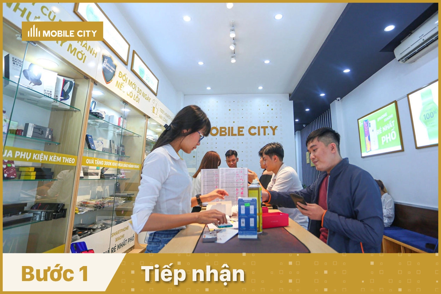 Thay màn hình Daison iPhone XS, tiếp nhận