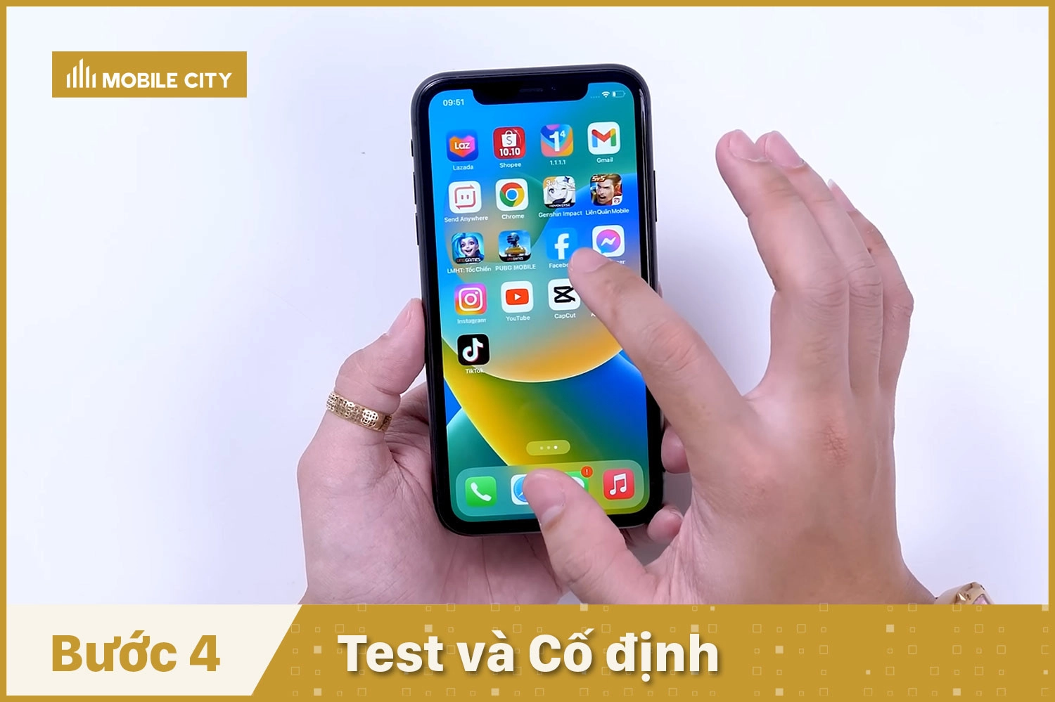 Thay màn hình Gen A iPhone 11, test và cố định