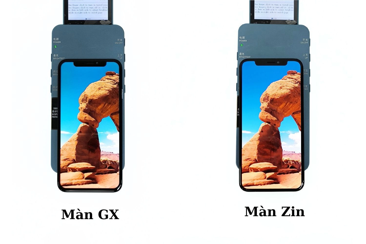 Thay màn hình GX iPhone 11 Pro Max, Tone màu hiển thị trên màn hình GX hơi ngả vàng hơn so với màn hình Zin