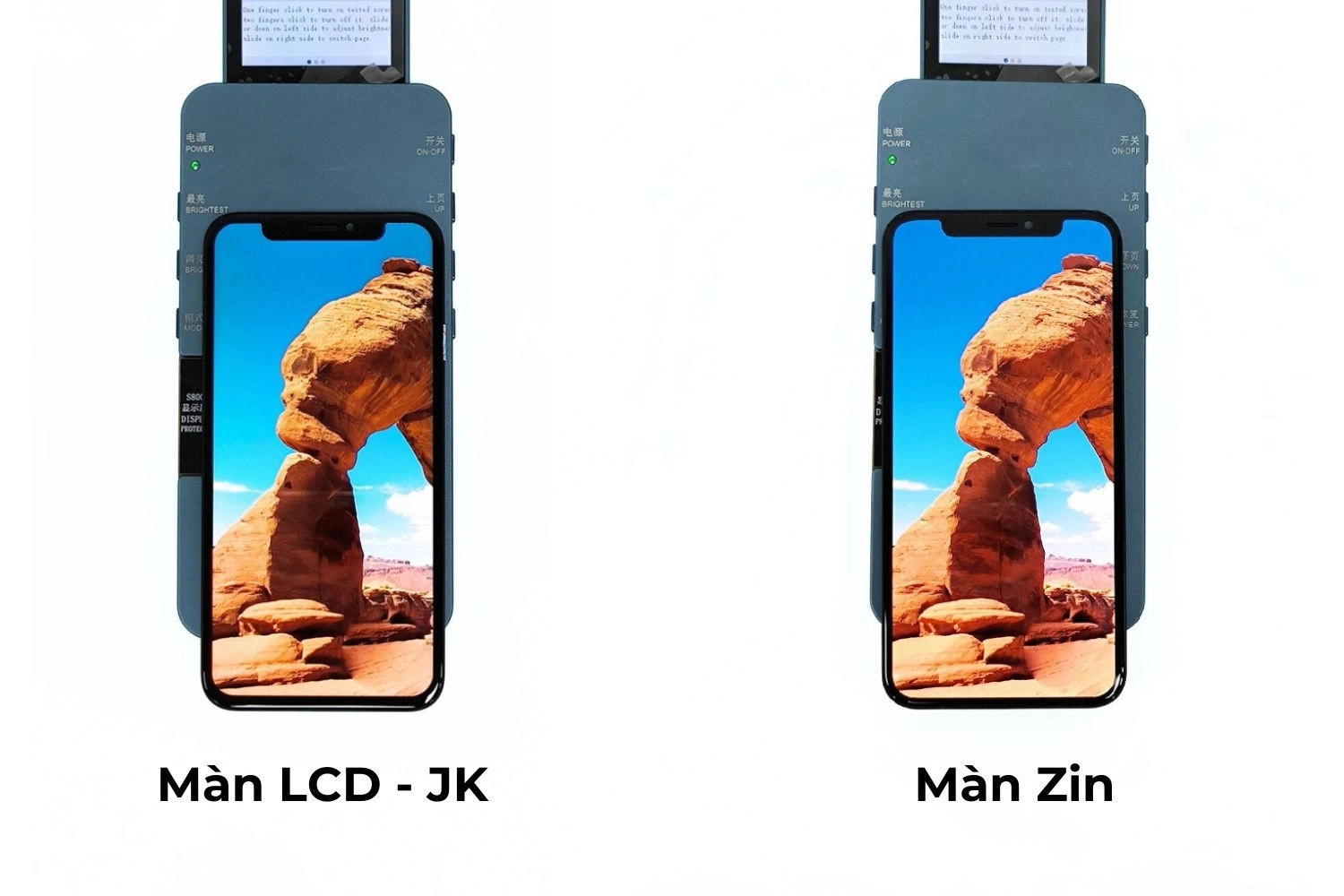 Thay màn hình JK iPhone 11 Pro Max, Màn hình Jk có độ sáng kém hơn màn Zin và Tone màu hiển thị kém tươi sáng hơn