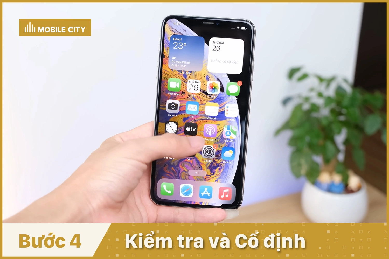 Thay màn hình KARS iPhone XS, kiểm tra và cố định