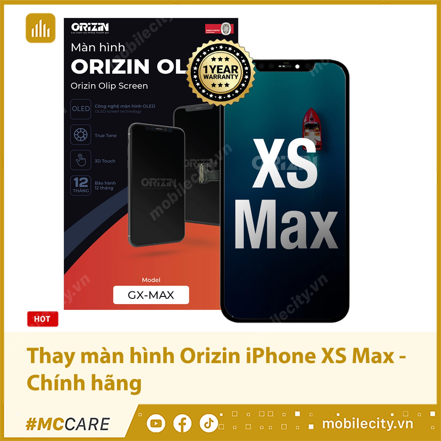 Thay màn hình Orizin iPhone XS Max - Chính hãng