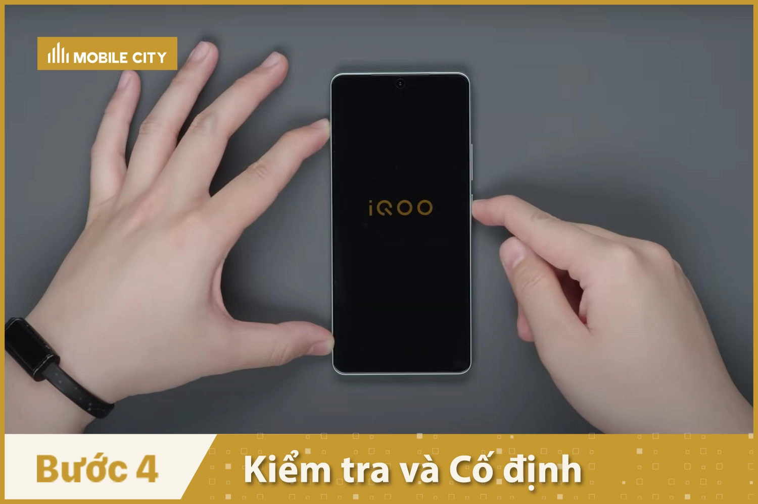 Ép kính Vivo iQOO Z9, kiểm tra và cố định