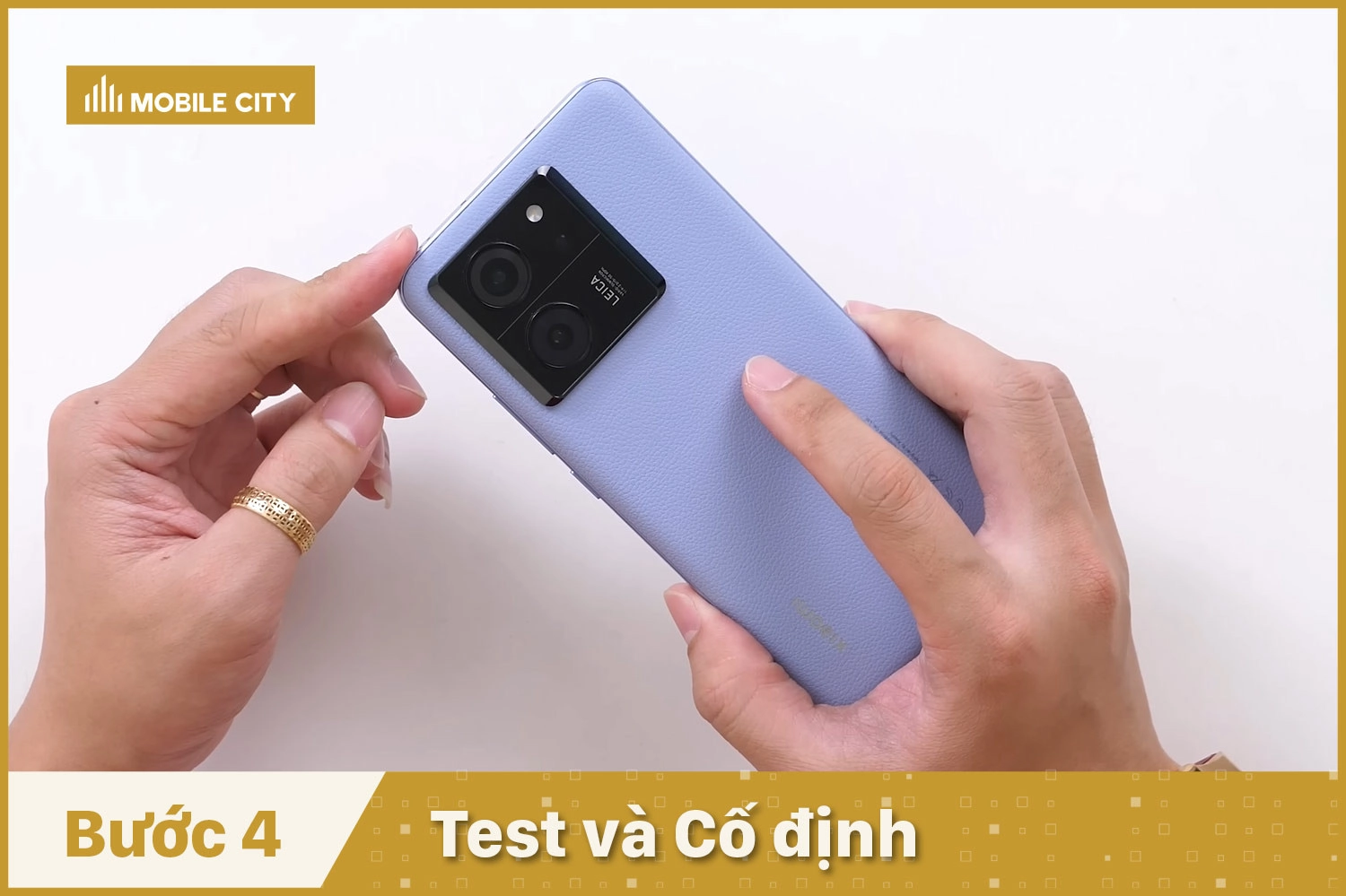 Thay mặt kính sau Xiaomi 13T Pro, test và Cố định