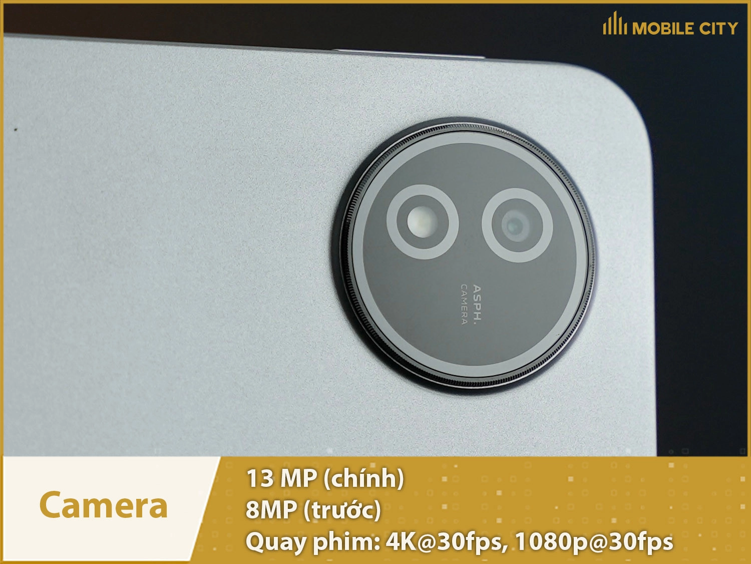 Camera 13MP, quay phim 4K siêu nét