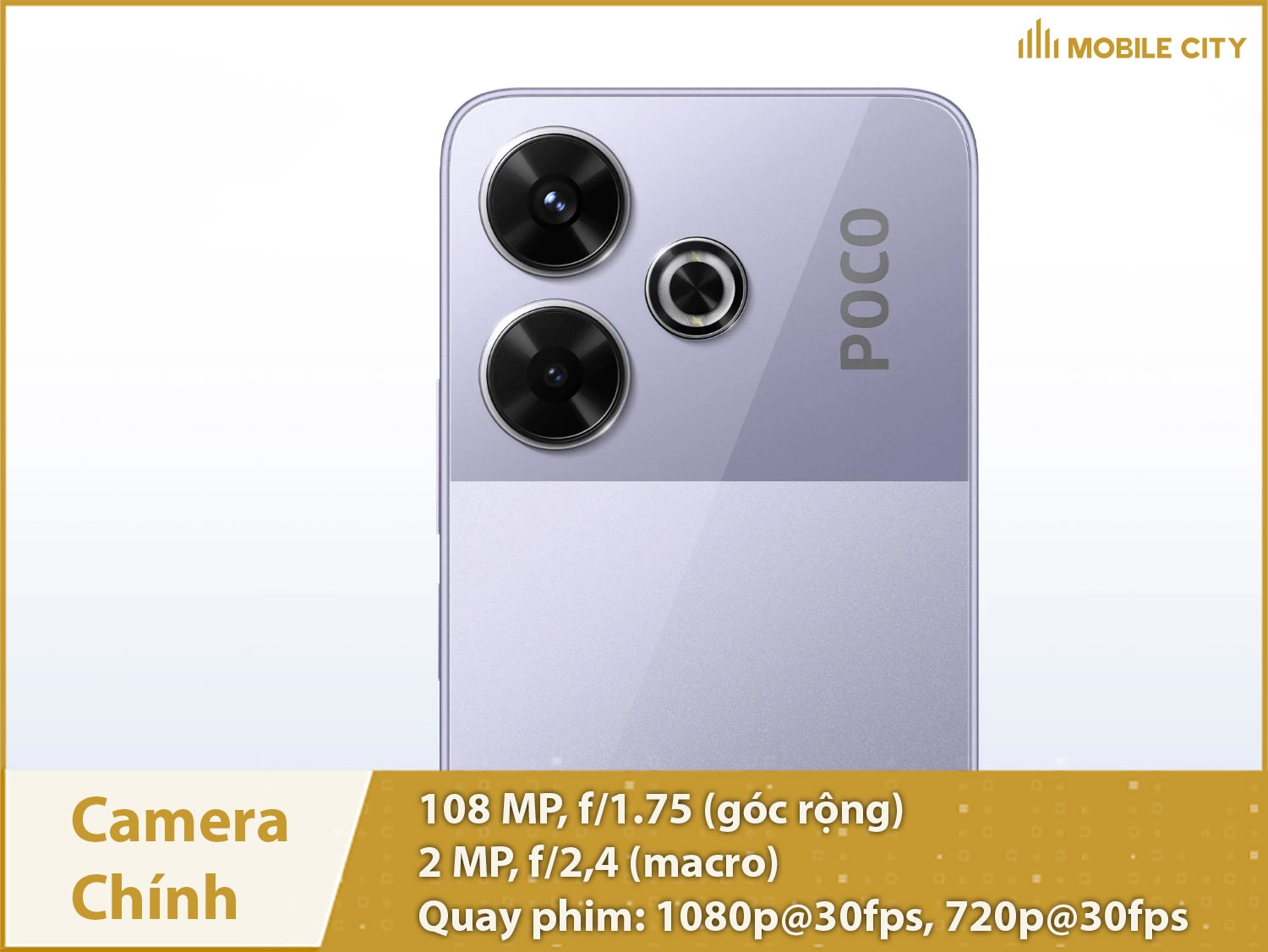 Camera chính 108MP, quay phim Full HD