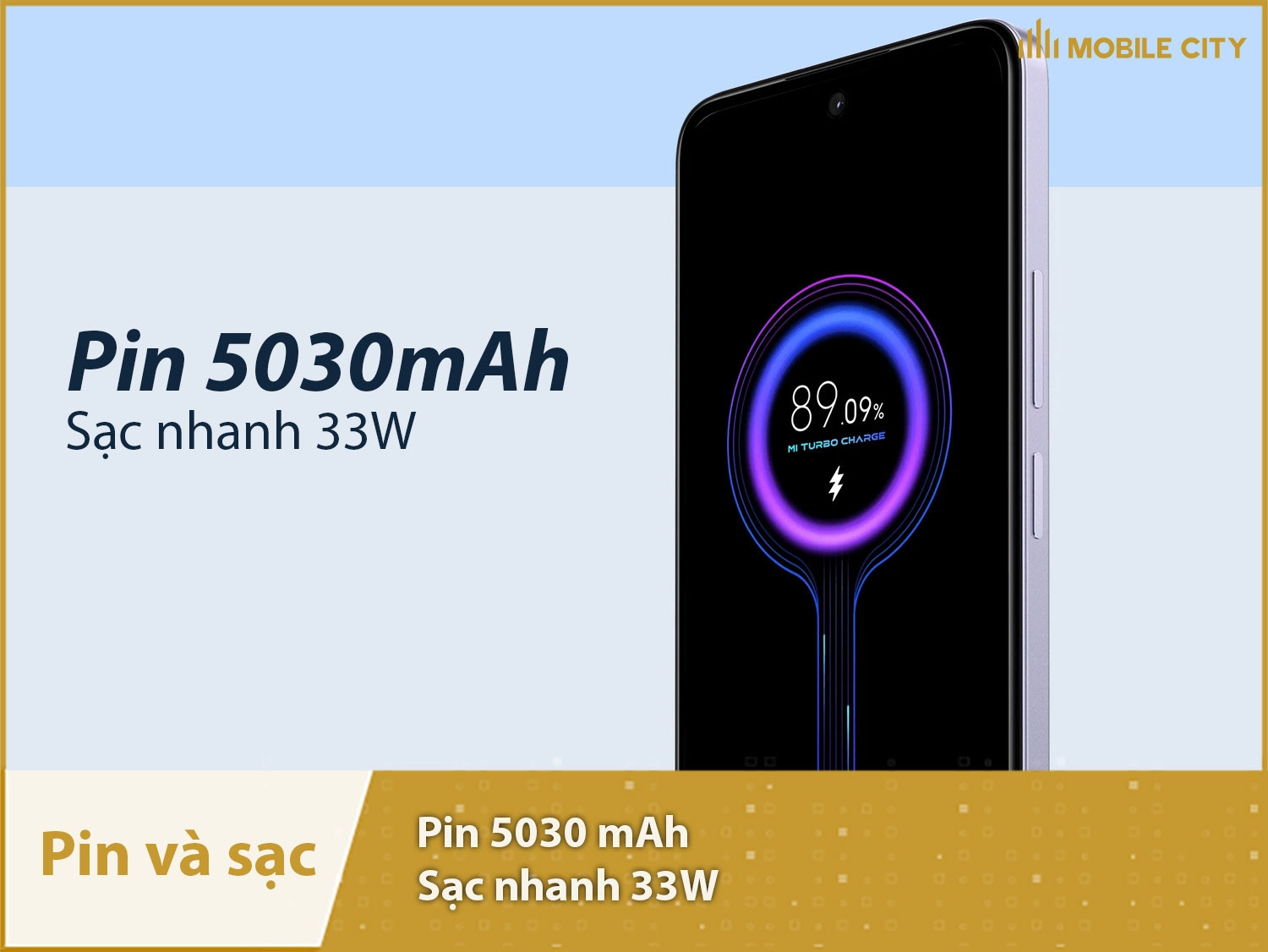 Pin trâu 5030mAh, sạc nhanh 33W