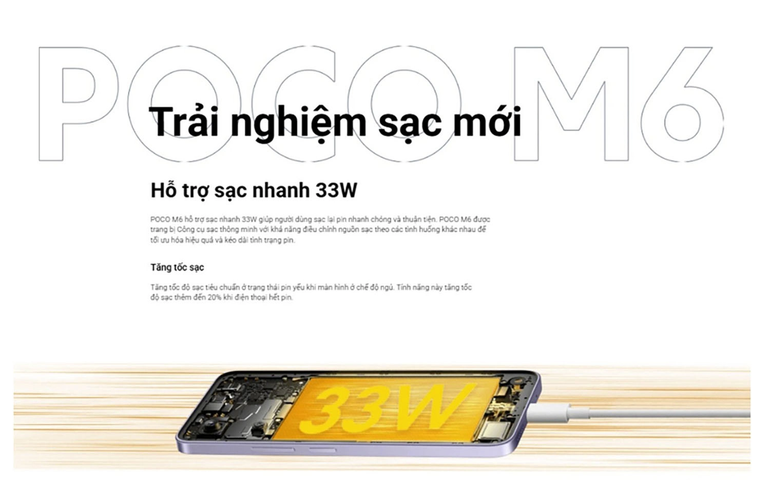 Xiaomi POCO M6 và POCO Pad ra mắt: Pin 5.030 mAh kèm sạc 33W