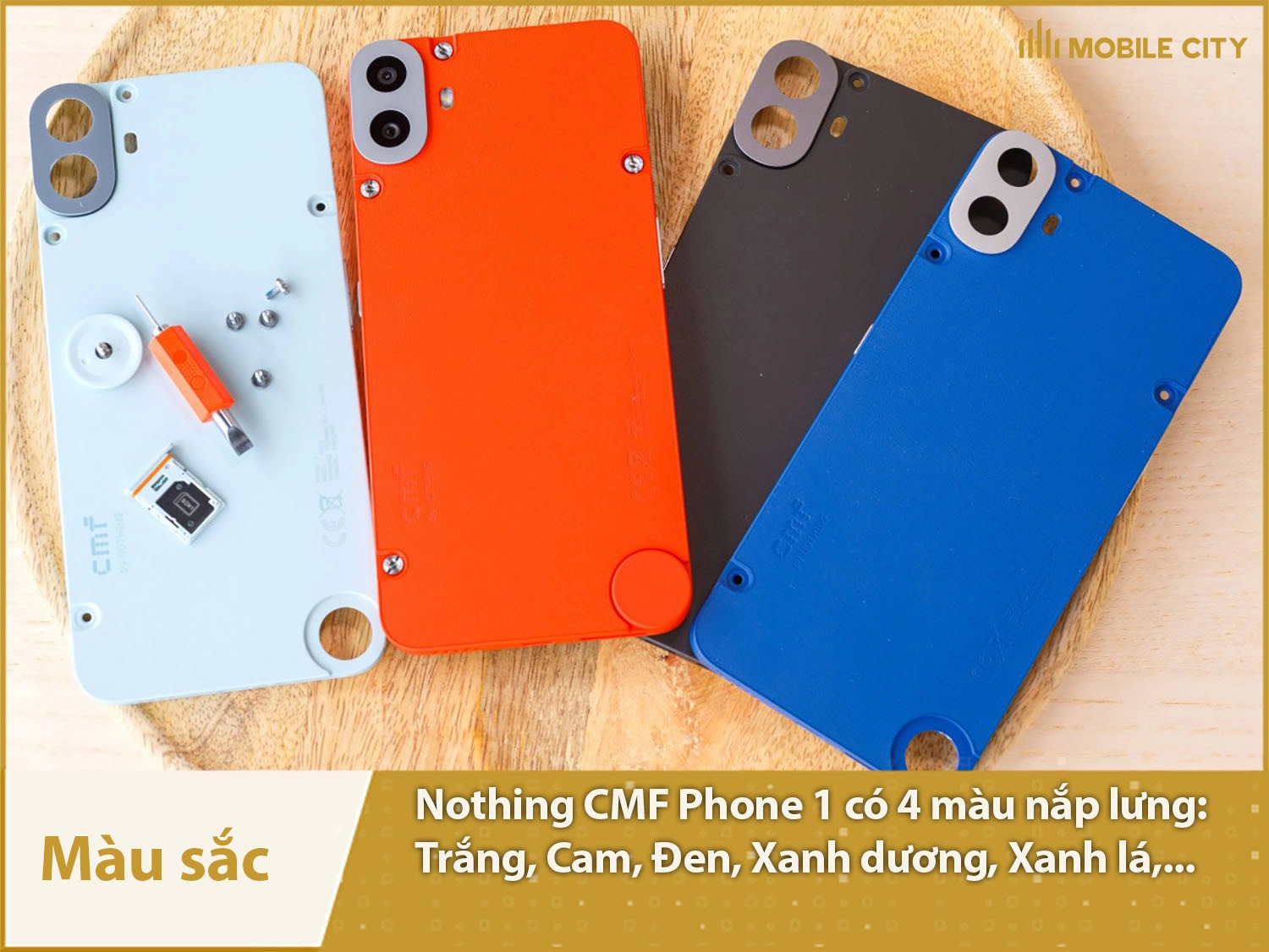 CMF Phone 1 có nhiều màu sắc mặt lưng để thay đổi