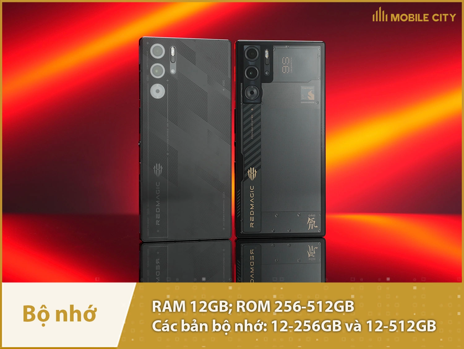 Nubia Red Magic 9S Pro có 2 phiên bản bộ nhớ: 12-256GB và 12-512GB