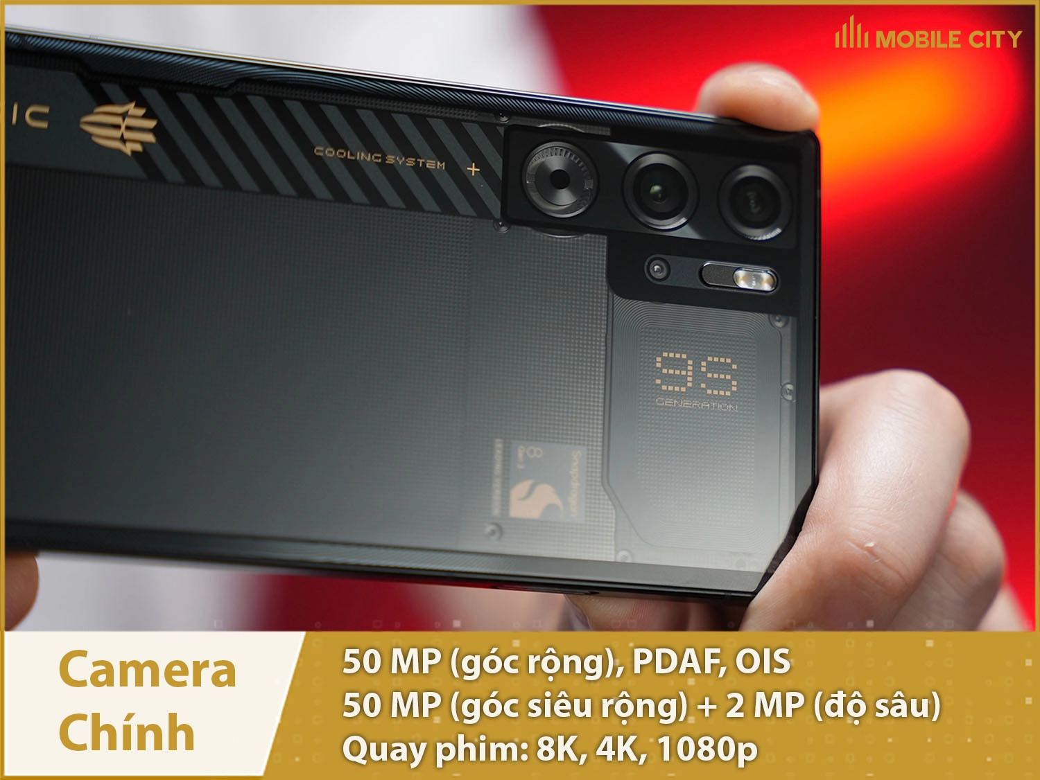 Camera 3 ống kính lên tới 50MP, quay phim 8K